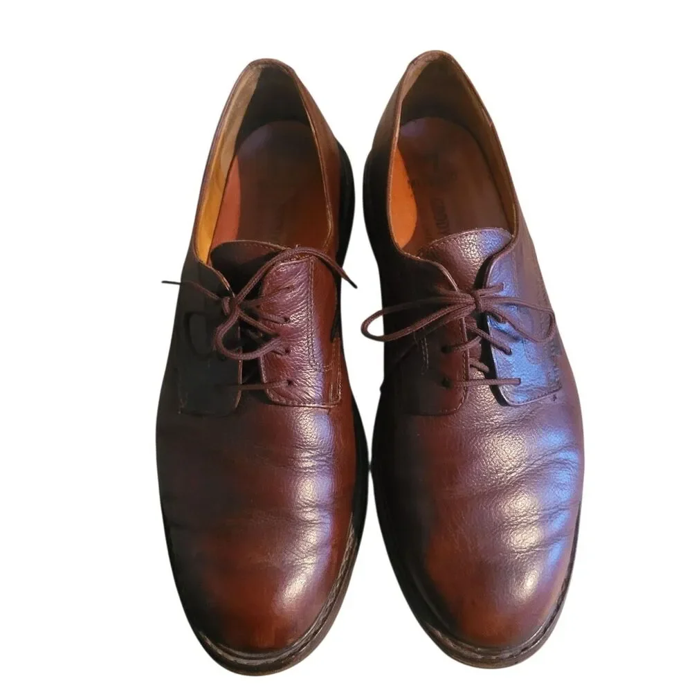 Mephisto Polished Pebbled‎ Leather Oxfords Shoes Men's Size 12.5 Brown Business